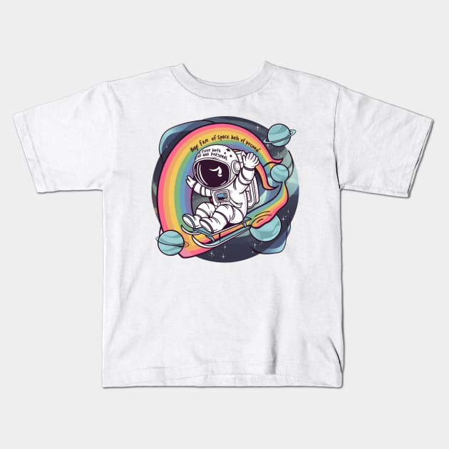 Huge Fan Of Space Both Outer And Personal. Kids T-Shirt by alby store